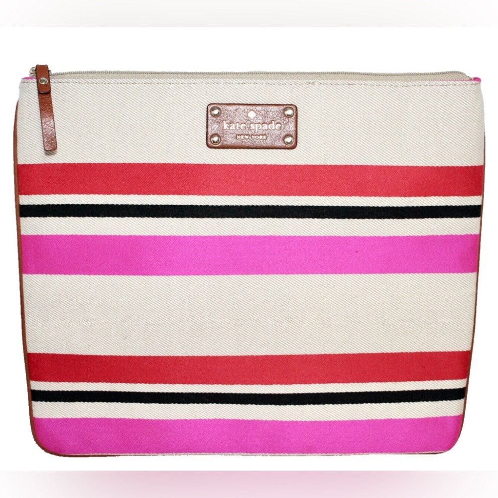 Kate Spade “Adrianne” Zippered Travel Clutch Cometic Tablet Bag